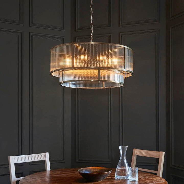 Ridgeton Tiered 8Lt Pendant - Ant Brass (DHD)