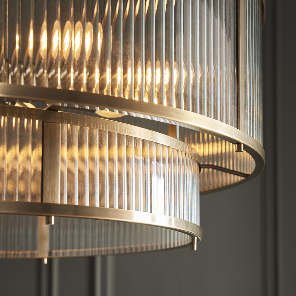 Ridgeton Tiered 8Lt Pendant - Ant Brass (DHD)