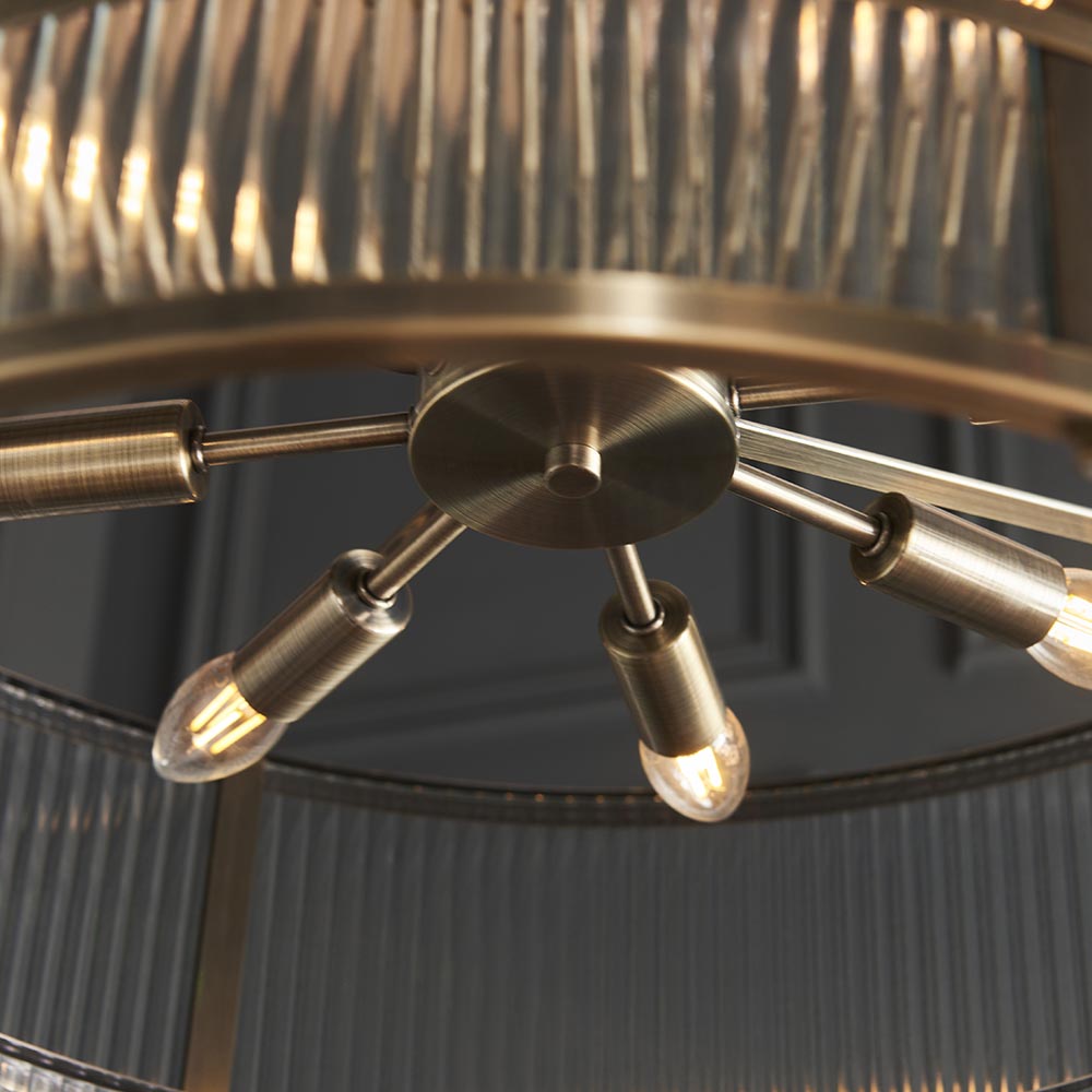 Ridgeton Tiered 8Lt Pendant - Ant Brass (DHD)