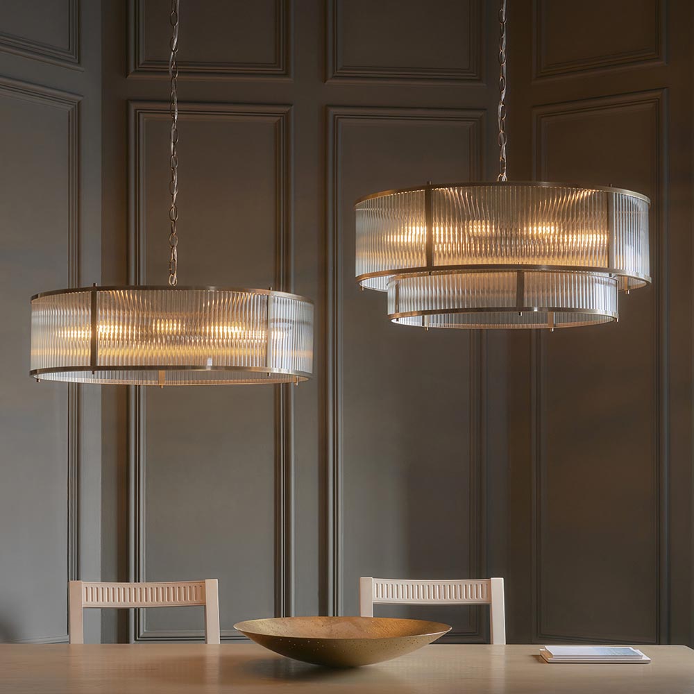 Ridgeton Tiered 8Lt Pendant - Ant Brass (DHD)