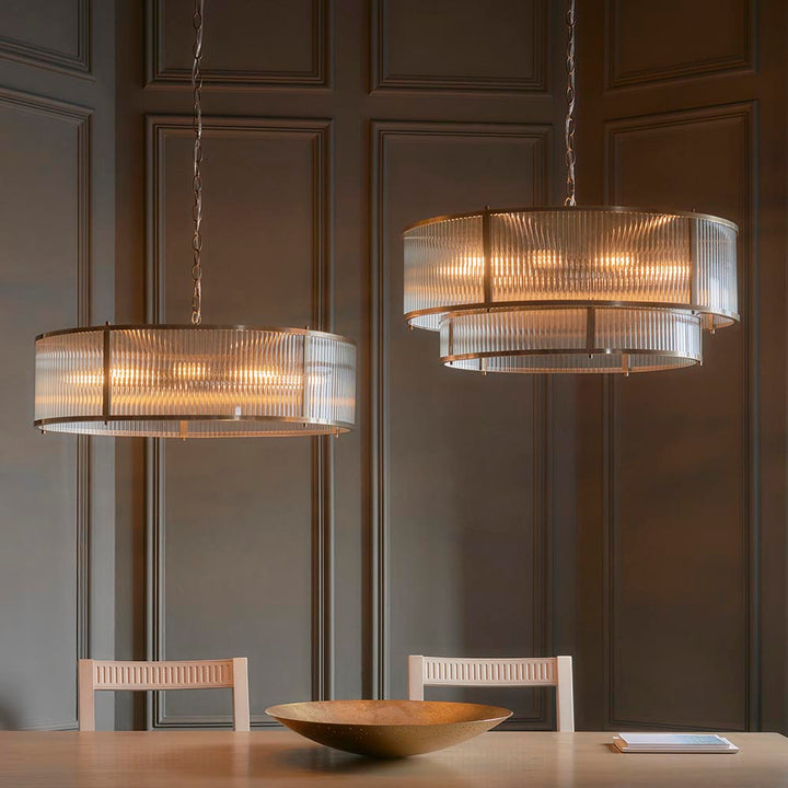 Ridgeton Tiered 8Lt Pendant - Ant Brass (DHD)