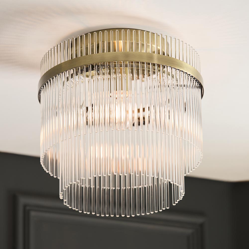 Marietta Flush - Antique Brass (DHD)