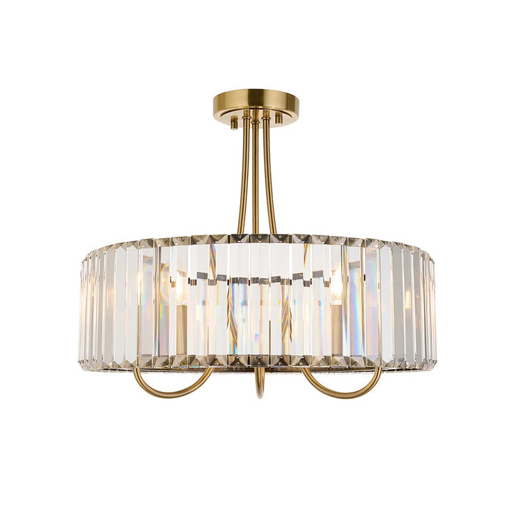 Visconti 3Lt Semi Flush - Antique Brass (DHD)