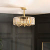 Visconti 3Lt Semi Flush - Antique Brass (DHD)