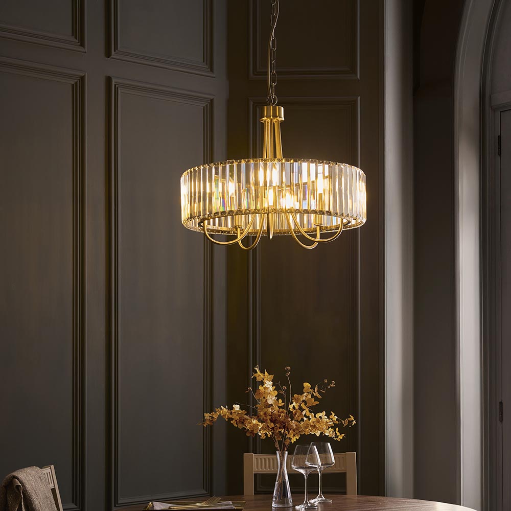 Visconti 5Lt Pendant - Antique Brass (DHD)