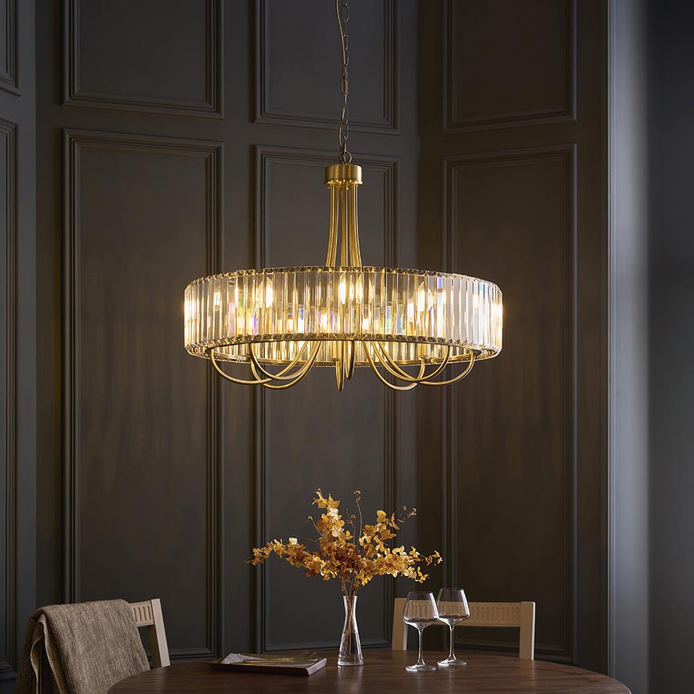 Visconti 8Lt Pendant - Antique Brass (DHD)