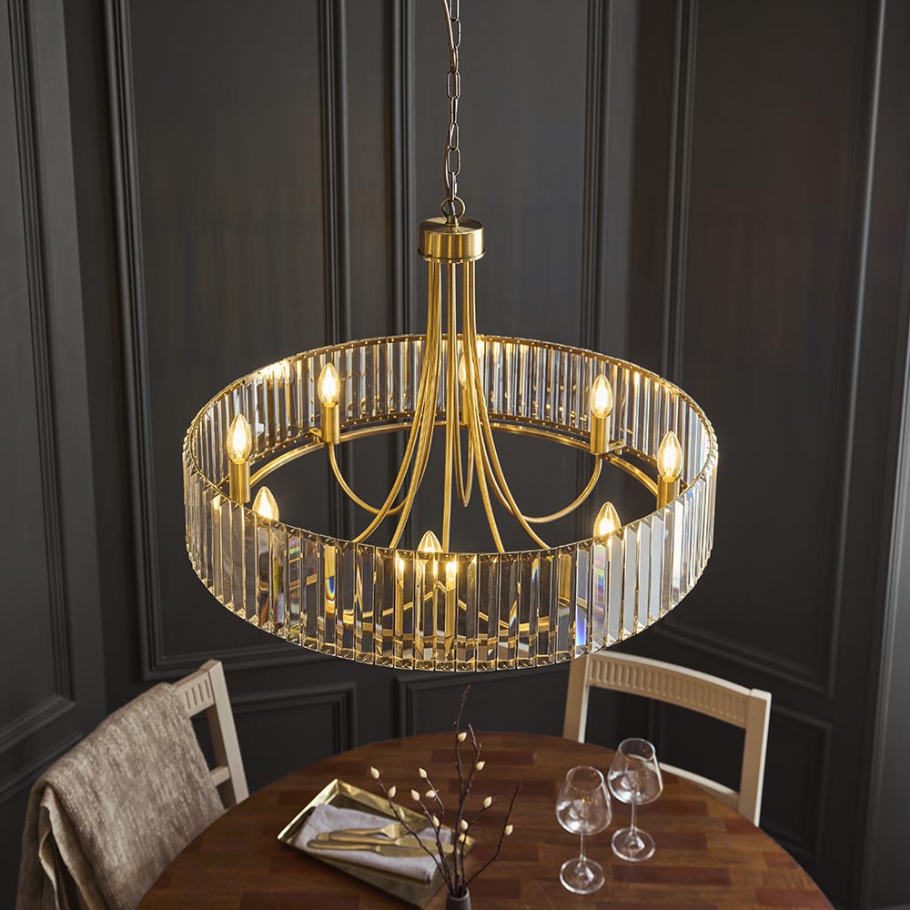Visconti 8Lt Pendant - Antique Brass (DHD)