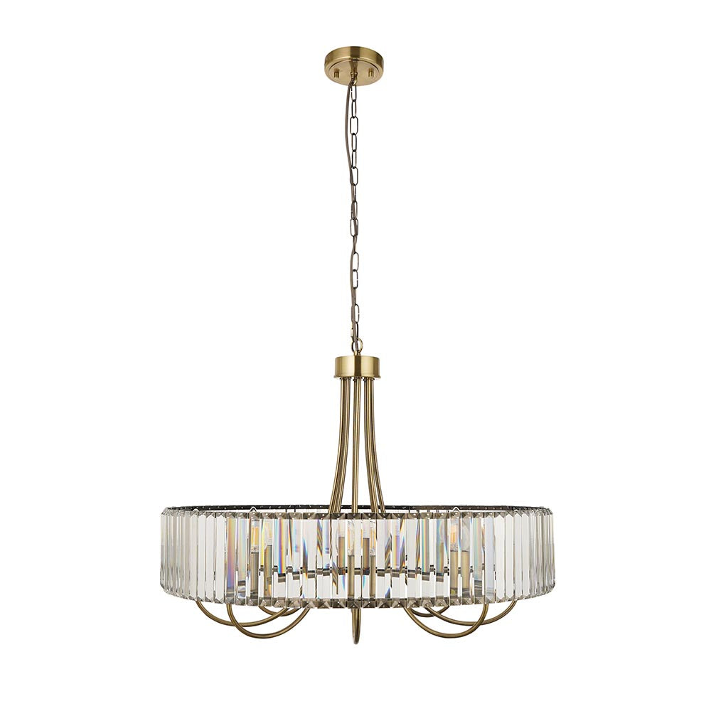 Visconti 8Lt Pendant - Antique Brass (DHD)