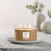 Woodwick Natures Wick Crackling Candela in Pot Golden Hay