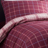 Iona Brushed Cotton Duvet Cover Set Double Plum Reversible