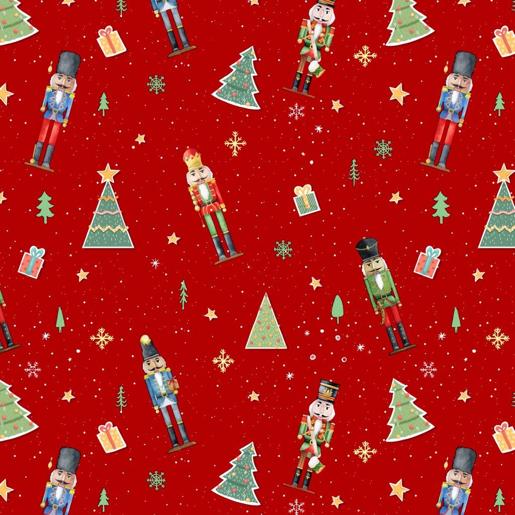 Wipeclean Xmas Table Cloth 140cm/54in By The Metre 1201-1