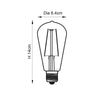 E27 LED filament pear - 2 pack (DHD)