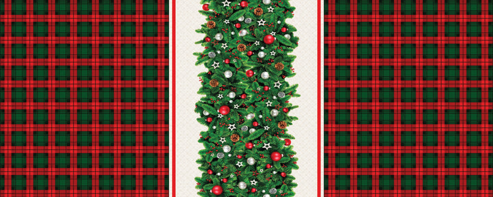 Wipeclean Xmas Table Cloth 140cm/54in By The Metre 1229-1