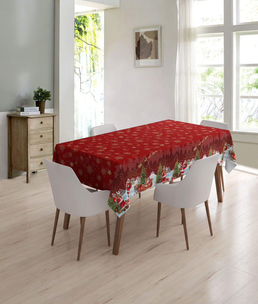 Wipeclean Xmas Table Cloth 140cm/54in By The Metre 1264-1