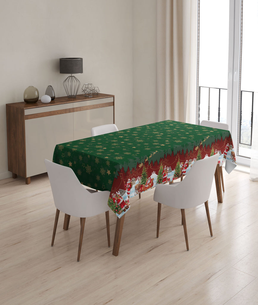 Wipeclean Xmas Table Cloth 140cm/54in By The Metre 1264-2