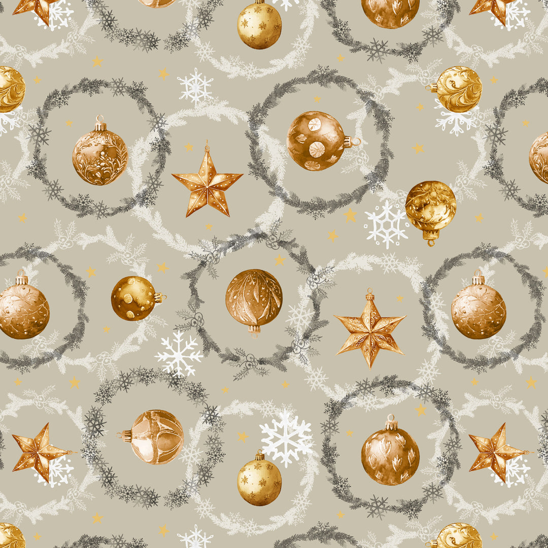 Wipeclean Xmas Table Cloth 140cm/54in By The Metre 1265-2