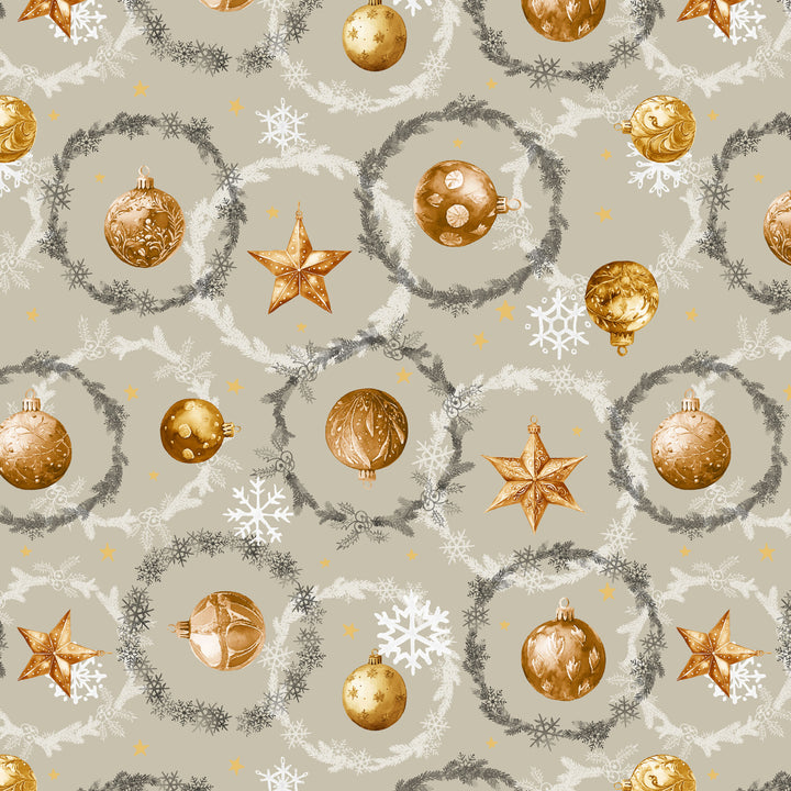 Wipeclean Xmas Table Cloth 140cm/54in By The Metre 1265-2