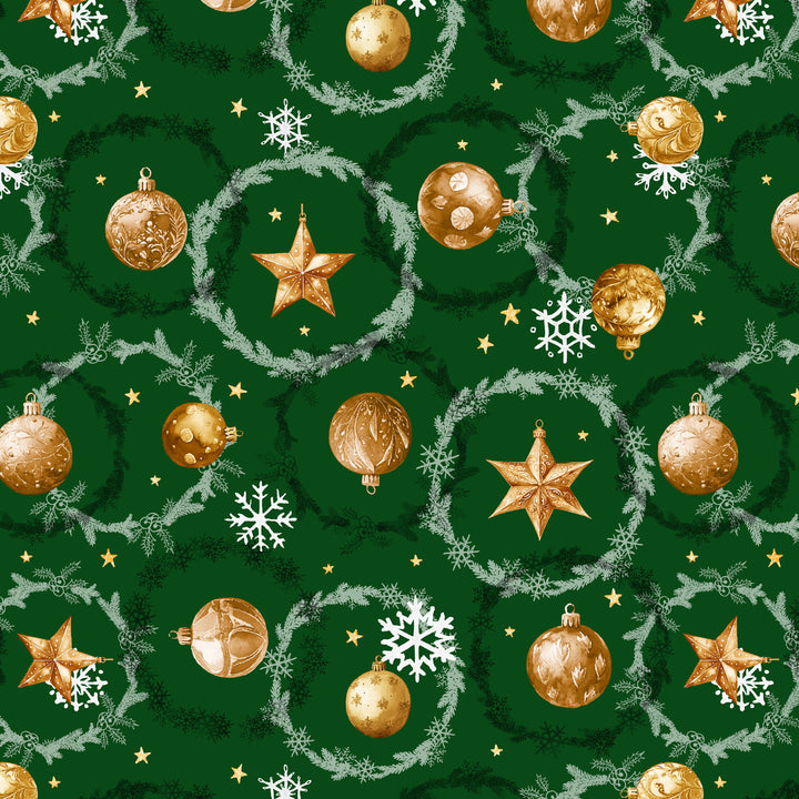 Wipeclean Xmas Table Cloth 140cm/54in By The Metre 1265-3