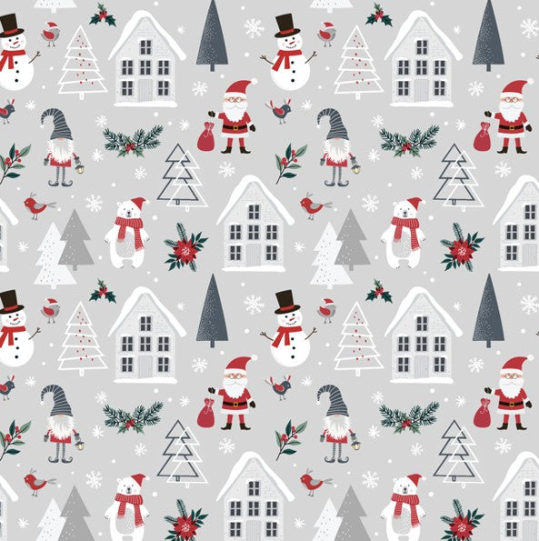 Wipeclean Xmas Table Cloth 140cm/54in By The Metre 1266-1