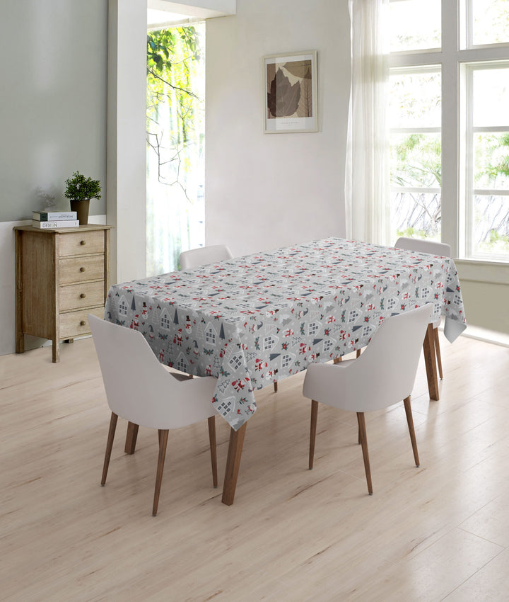 Wipeclean Xmas Table Cloth 140cm/54in By The Metre 1266-1