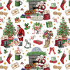 Wipeclean Xmas Table Cloth 140cm/54in By The Metre 1267-1