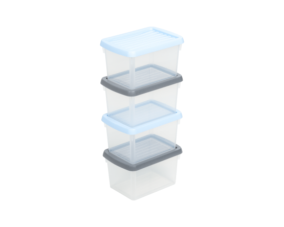 Wham 1.5 litre storage boxes set of 4