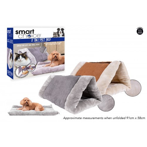 Self-warming cosy cave cat bed and mat