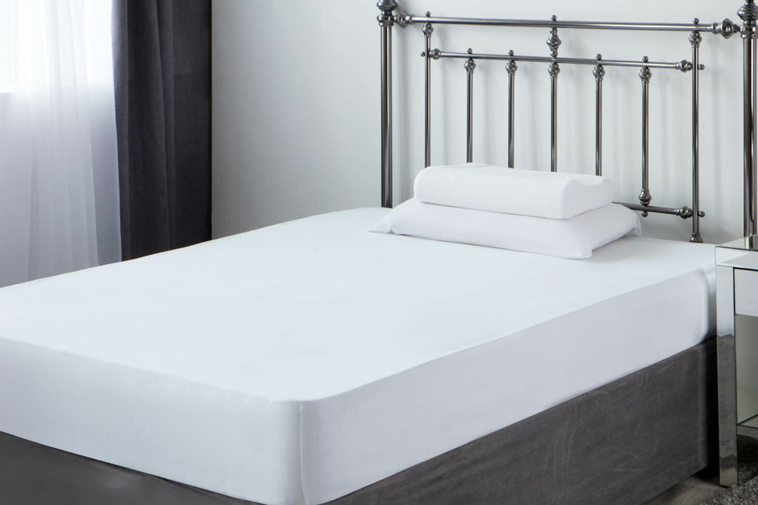 Beldorm Jersey Double Fitted Sheet White