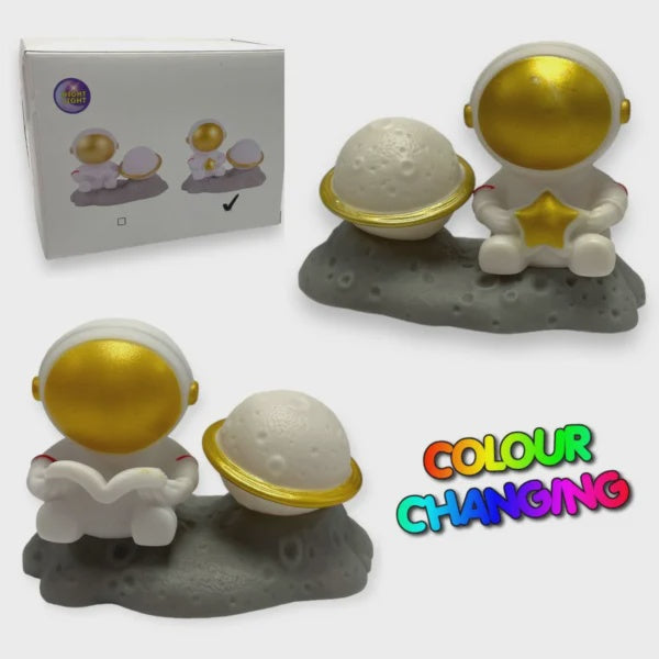 Huggables Spaceman Colour Changing Night Light 14cm