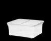 Wham 30L Box with Wheels & Folding Lid Clear/Cool Grey