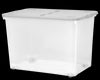 Wham 80L Box with Wheels & Folding Lid Clear/Cool Grey