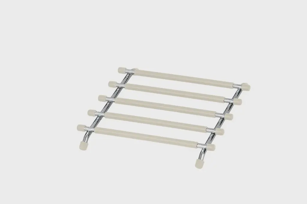 Casa & Casa Trivet Chrome + Silicone - Almond