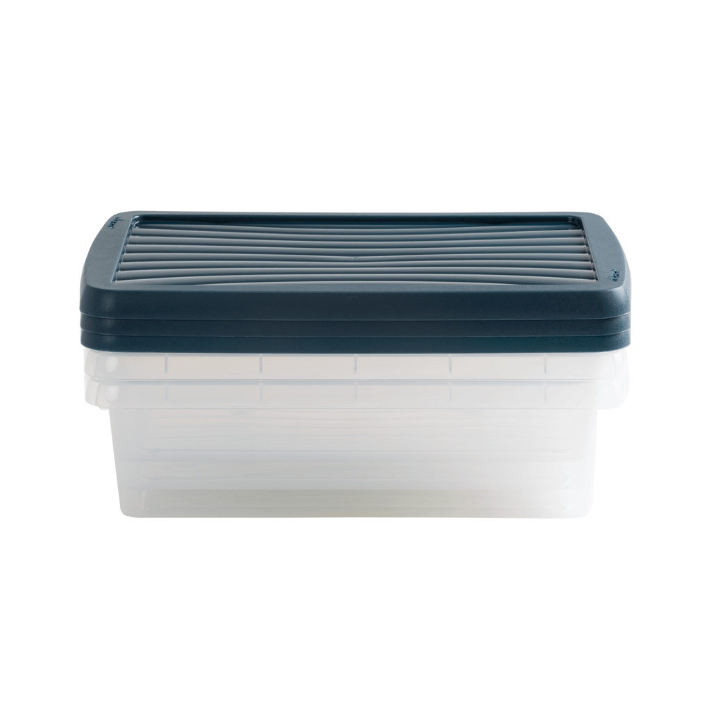 6.01 Wham Box & Lid 8L Set of 3 Clear/Assorted