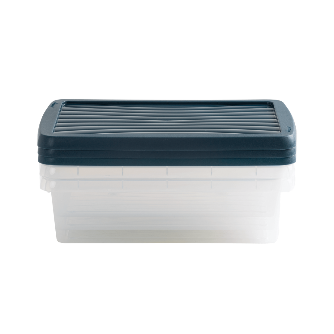 6.01 Wham Box & Lid 8L Set of 3 Clear/Assorted