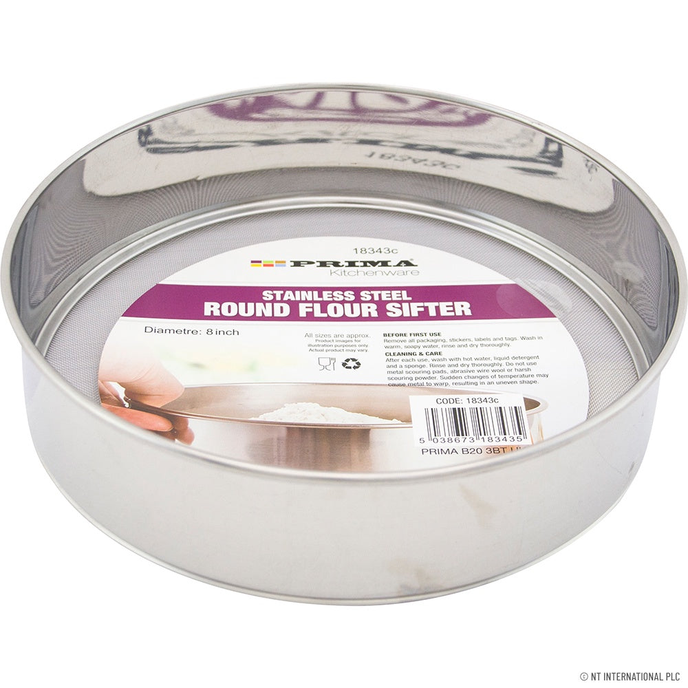 Prima Round Flour Sifter8in / 20cm