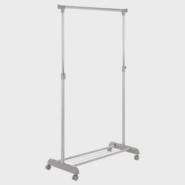 Clothes hanging rail with shoe rack