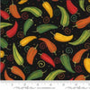Moda Fabrics Homegrown Peppers by Deb Strain Black 19971-16 Fat Quarters 50x55cm