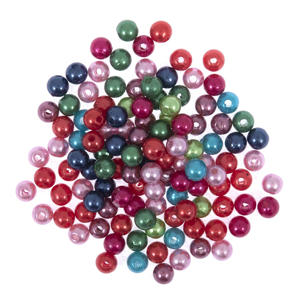 Beads: Pearls: 6mm: Multi: 20