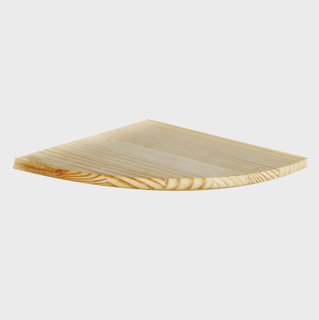 200mm Corner Shelf Kit Solid Pine Wood Natural Sanded