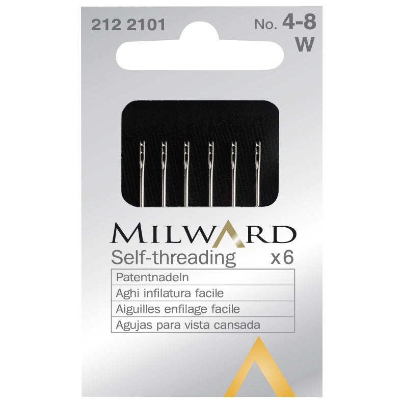Hand Sewing Needles: Self-Threading: Nos.4-8 W: 6 Pieces