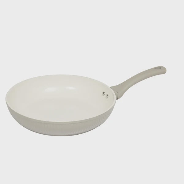 28cm Ribbed Frying Pan in Putty