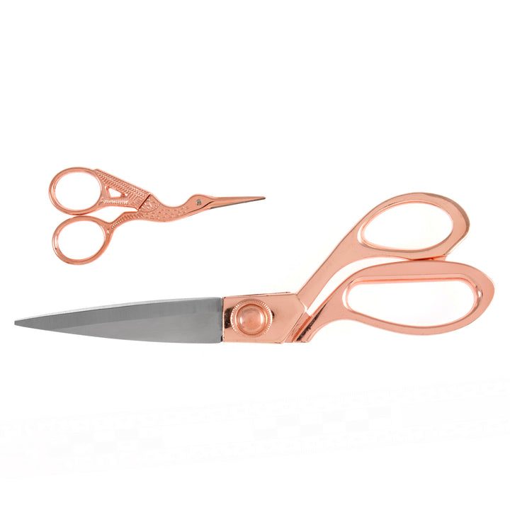 Milward Scissors: Gift Set: Dressmaker's (20cm) and Embroidery (9.5cm): Rose Gold