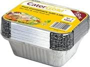 CaterGold Foil Food Containers with Lids 16oz - Pack of 16