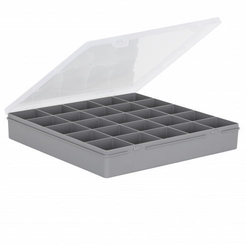 Square 25 compartment organiser box