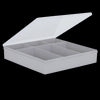 Organiser 10.03 29cm Square 6 Divisions Soft Grey/Clear
