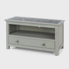 Perth TV Unit With Drawer Stone Top Grey