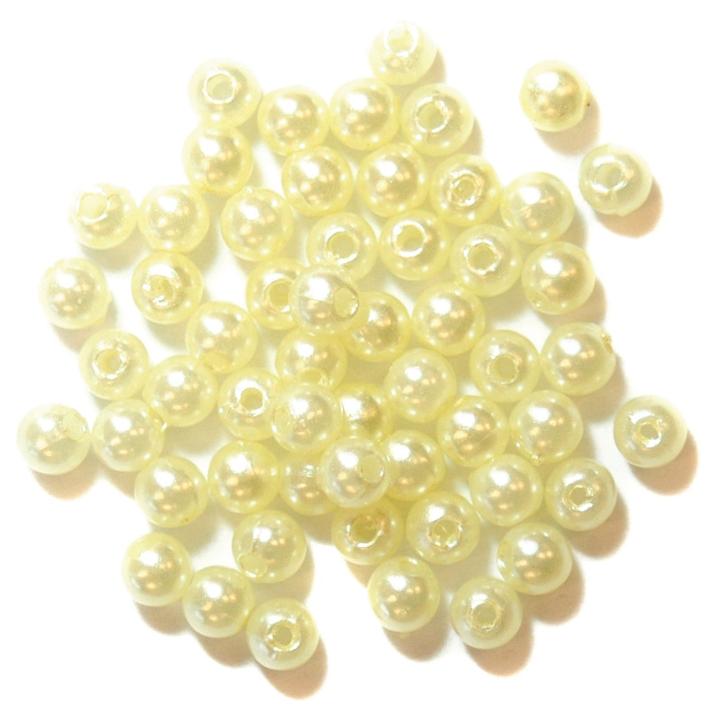 Beads: Pearl: 4mm: Cream: 86