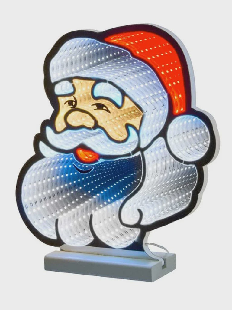 Three Kings Christmas Indoor Santa Finity Inlit Mirror 30cm