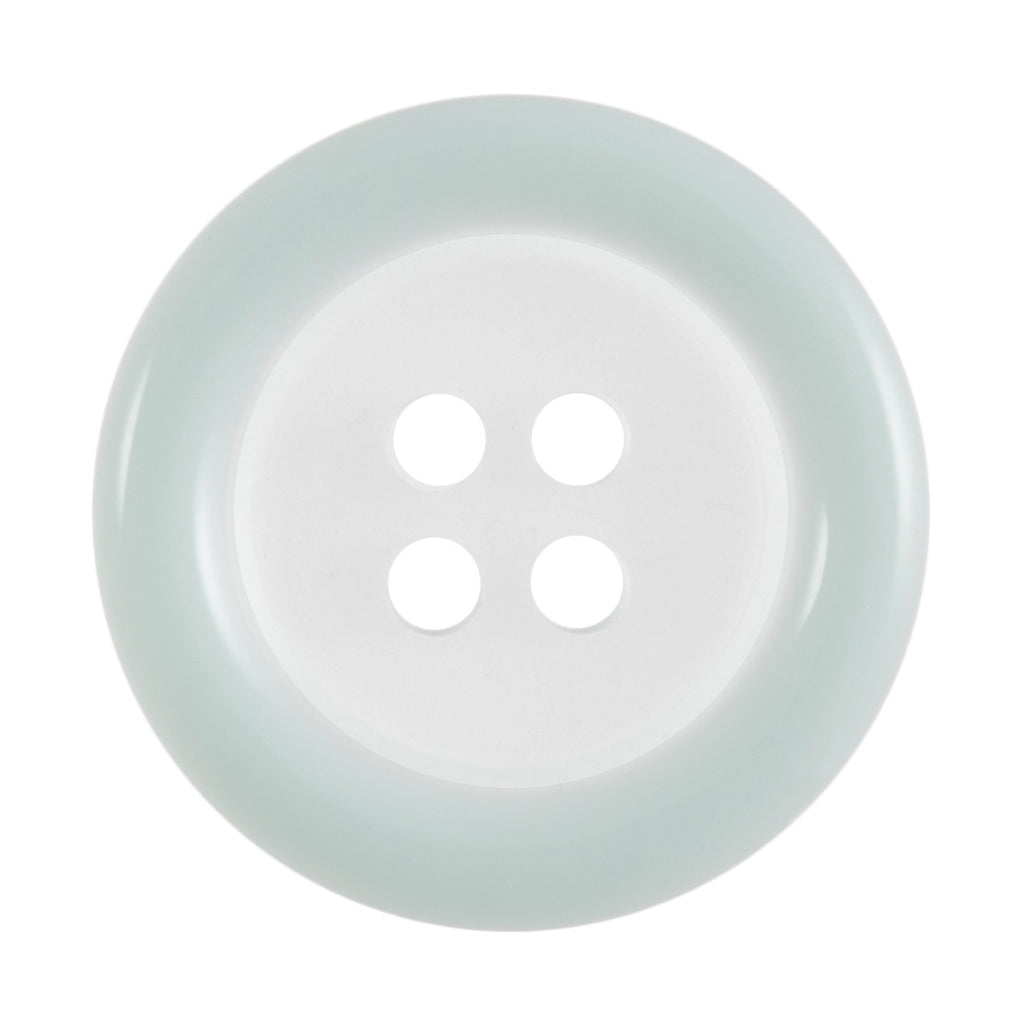 Buttons: Clear: Coloured Rim: 4 Hole: 18mm: Light Green