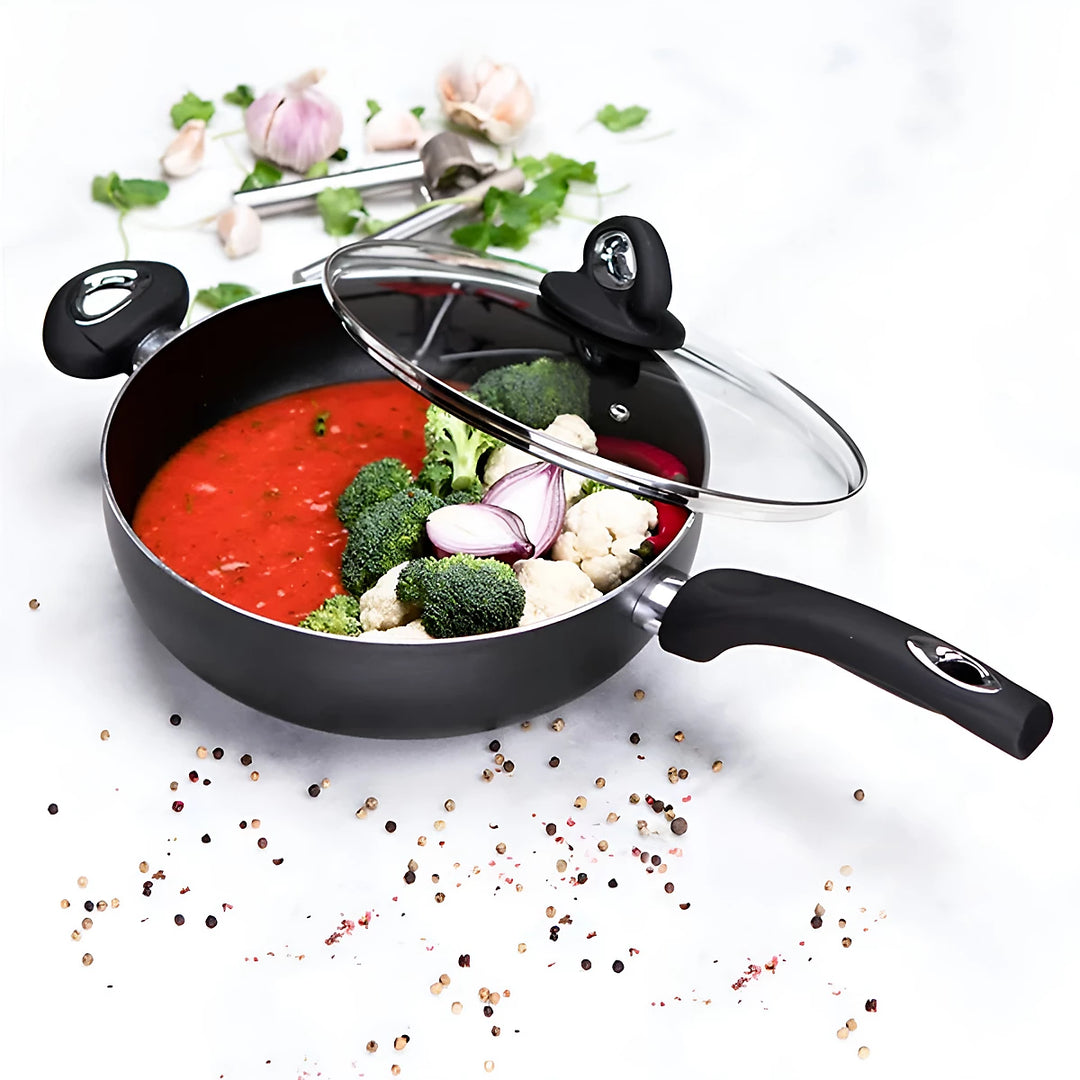 Diamond Range 28cm Non-Stick Deep Sauté Pan & Glass Lid